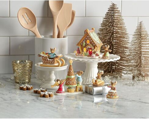 Enesco Tails with Heart Christmas Decorating The Waffle Cone Miniature Figurine, 1.77 Inch, Multicolor in Saudi Arabia