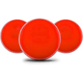 Cricket Rubber Synthetic Ball, Best for Cricket Practice, Training for All Age Group, Rubber Synthetic Cricket Ball Pack of 3