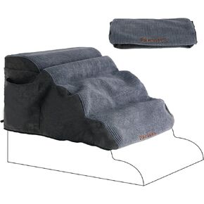 5-Step Dog Stairs Cover Replacement(Only Fit for Pawtners Dog Stairs), Waterproof & Washable Cover, Original Accessories Set-Grey