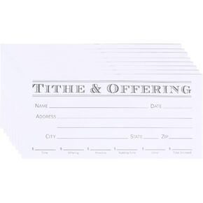 Church Offering Envelopes - Cash Envelopes For Tithes And Offering - Offering Envelope - Pack of 100 - Swanson Christian Products (1 TIMOTHY 6:18-19, 100, Pack)