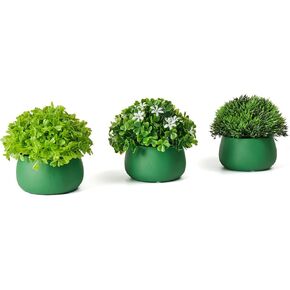 Artificial Flowers Fake Plants in Ceramic Pot with Metal Box Cradle Display Set for Home Bathroom Living Room Table Centerpiece Decor Indoor in Saudi Arabia
