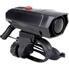 KEWAYO Electric Bike Horn, Cycling Bicycle Handlebar Ring Bell Horn with 5 Different Sounds Black with Free Screwdriver (120dB)