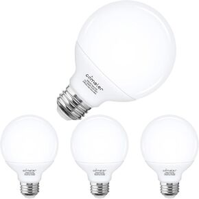 مصابيح إضاءة G25 LED Globe، لمبة إضاءة نهارية تعادل 80 وات من Comzler 5000K، مصابيح إضاءة للحمام 900LM LED، قاعدة لولبية متوسطة E26، غير قابلة للتعتيم، حزمة من 4