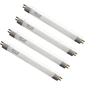 6'' F4T5/CW Under Cabinet bulb,T5 4W Cool White Linear Fluorescent Tube,Replacement Bulb for GE,Eiko 15501, Sylvania 20416,Sunlite 05040, Rayovac,Coleman Lantern Bulb,G5 Bi-Pin Base,4100K (4PACK)