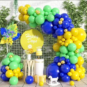 Paready Blue Black Balloons Garland Arch Kit, 122Pcs Blue Silver Metallic Balloons Arch for Birthday Baby Shower Graduation Wedding Bridal Shower Party Decorations