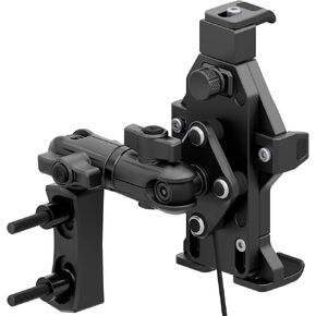 Tackform Aluminum Black Motorcycle Perch/Brake/Clutch Reservoir Adventure Phone Mount - Vibration Dampening and Wireless Charging | 3.5" Arm | Compatible with Harley-Davidson, Gold Wing, More