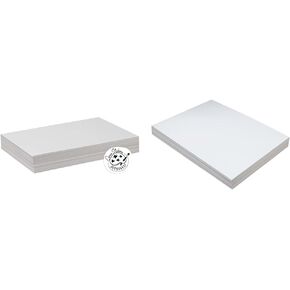 Pacon Drawing Paper P4742, White, Standard Weight, 12" x 18", 500 Sheets & Super Value Poster Board, 22"X28", White, 50 Sheets & Tru-Ray Heavyweight Construction Paper, Black, 9" x 12", 50 Sheets