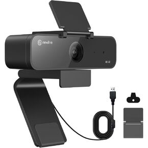 NewlineWork 4K AI Webcam for PC, USB Webcam with Microphone, Presenter Tracking, Gesture Control, Streaming Webcam with Zoom Privacy Cover Adjustable FOV Camera Web Cam for Laptop/Zoom/Skype/Teams