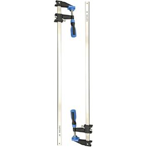 Bar Clamps for Woodworking 24 Inch,2-Pack Wood Clamps Adjustable and Release Quickly,Throat Depth 2.5 Inch, Serrated Steel Rail,Bar Clamps Force 600 Lbs