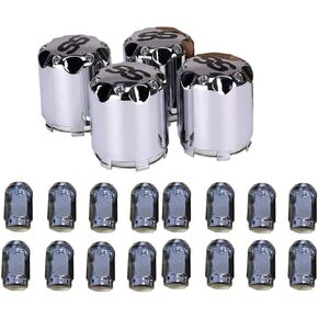 Dr.Acces ITP SS Wheel Alloy Center Hub Cap & Lug Nut Set for Club Car and EZGO Golf Carts