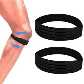 2pcs Patellar Tendon Support Strap, Patella Stabilizer Pain Make Knee Band Pain Relief Comfortable Silicone Knee Brace Pads for Running Jumpers Sports Football Volleyball Basketball Men Women
