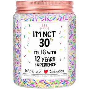 Vanilla Birthday Cake Scent with Sprinkles Candles - Thank You for Being My Unpaid Therapist - Therapist Gifts for Women, Friendship Gifts for Mom Her Sister