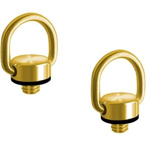 3Pack Camera D Ring Screw Hinged Holder Fixed Screw Camera Carabiner Clip 1/4"-20 for DSLR Camera Wrist Strap Tripod Mount and Attachment Color Golden