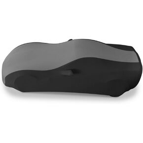 C6 Corvette Indoor Car Cover - Ultraguard Stretch Satin Sport Series - The Ultimate Custom Fit for 2005-2013 C6, Z06, ZR1, Grand Sport Corvettes (Red/Black)