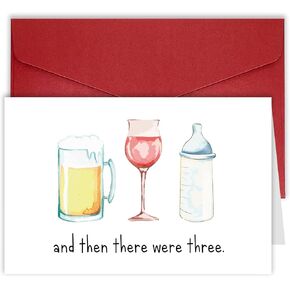 Lovely Baby Shower Card, Funny New Baby Congratulations Card for New Mom Dad Parents, New Born Card for Pregnant Couple, Cute Baby Birthday Card for Friend, Pregnancy Card Gift