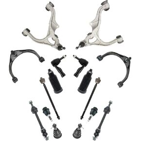 TRQ Front Control Arm Ball Joint Tie Rod Sway Link Steering Suspension Kit 12pc for 2013-2018 Ram 1500 Pickup Truck