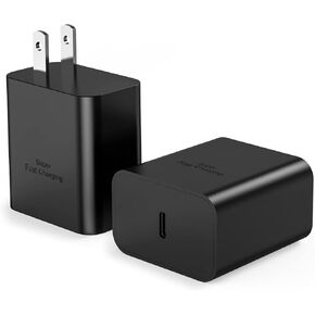 USB C Charger, 45W Super Fast Charging Wall Charger for Samsung Galaxy S23 S22 Ultra/S22+/S22/Note 10/Note 10+/Note 20/S20/S21, 45 Watt USB C Charger with 6ft Type C Fast Charging Cable (2-Pack)