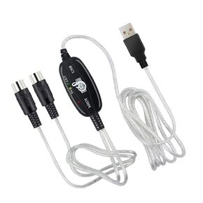 Dsl Cable Midi Cable Converter Midi Interface 5 Pin Din Midi Adapter Cable Laptop Keyboard Cable Music Studio Keyboard Cable Synthesizer Keyboard Music Editing Cord USB Supplies