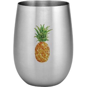 UPware 18/8 Stainless Steel 15 oz. Full Color Printed Stemless Wine Glass, Unbreakable and Shatterproof Metal, for Wine and Beverage (Palm Trees) in Kuwait