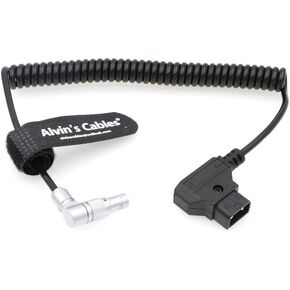 Alvin's Cables Z CAM E2 S6 F6 Power Cable 90 Degrees Right Angle 2 Pin Male to D tap Cord