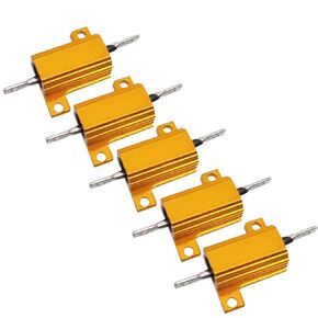 5pcs 15 ohm 15R 10W Watt Aluminum Housed Metal Case Wirewound Resistors