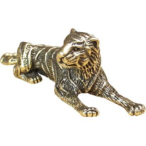 Mini Tiger Sculpture,Copper Tiger Statue Figurines, Mini Retro Animal Ornaments