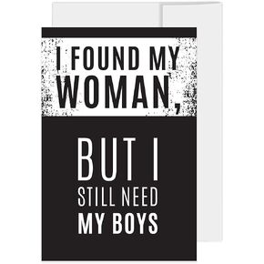 Andaz Press Groomsmen Proposal Cards with Envelopes, Set of 16 I Found My Woman But I Still Need My Boys Proposal Cards Includes 10 Groomsman, 3 Best Man, 3 Ring Bearer 4 x 6-inch Cards