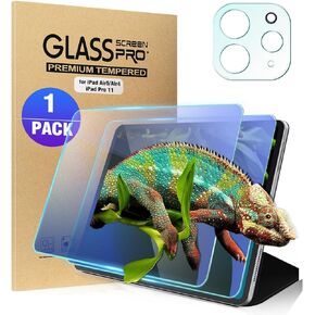 واقي شاشة مضاد للضوء الأزرق لجهاز iPad Air 5th/4th Gen (2022/2020 10.9 بوصة وiPad Pro 11 بوصة (2022/2021/2020/2018) مع واقي عدسة الكاميرا in Kuwait