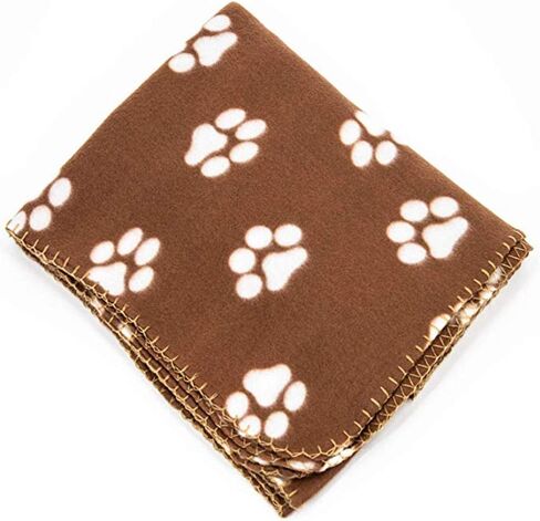 Pet Blanket Fleece for Cat & Dog Sleep Mat Bed Cover with Paw Print,Soft Warm Blanket for Hamster Puppy and Other Animals (3Pcs Red+Pink+Brown) in Saudi Arabia