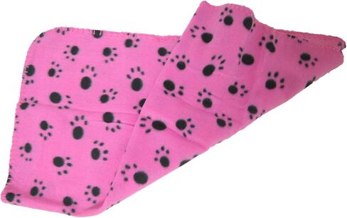 Pet Blanket Fleece for Cat & Dog Sleep Mat Bed Cover with Paw Print,Soft Warm Blanket for Hamster Puppy and Other Animals (3Pcs Red+Pink+Brown) in Saudi Arabia