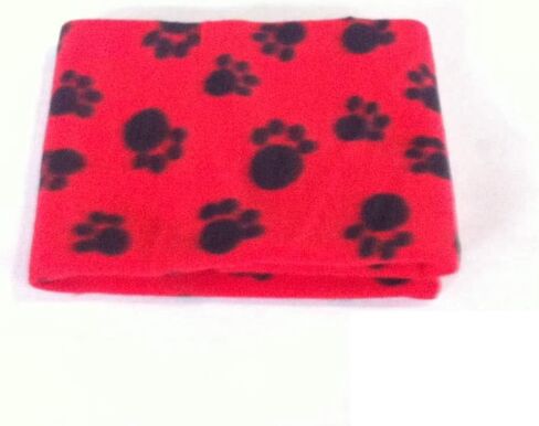 Pet Blanket Fleece for Cat & Dog Sleep Mat Bed Cover with Paw Print,Soft Warm Blanket for Hamster Puppy and Other Animals (3Pcs Red+Pink+Brown) in Saudi Arabia