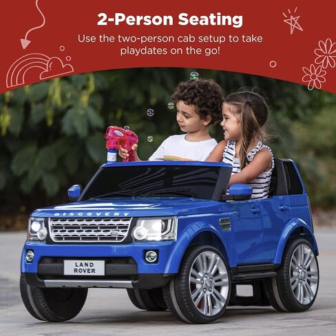 Best Choice Products 12V 3.7 MPH 2-Seater Licensed Land Rover Ride On Car Toy w/Parent Remote Control, MP3 Player - Black in Kuwait