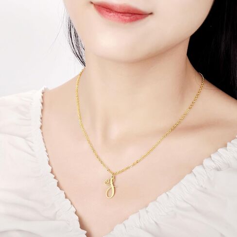Initial Necklace For Women Girls 14K Gold Plated Heart Letter Pendant Monogram Pendant Dainty Everyday Jewelry Cute Letter Name Choker Personalized Letter Necklaces Gifts for Women-Letter A in Saudi Arabia