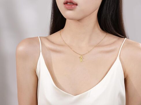 Initial Necklace For Women Girls 14K Gold Plated Heart Letter Pendant Monogram Pendant Dainty Everyday Jewelry Cute Letter Name Choker Personalized Letter Necklaces Gifts for Women-Letter A in Saudi Arabia