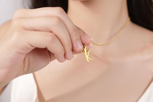 Initial Necklace For Women Girls 14K Gold Plated Heart Letter Pendant Monogram Pendant Dainty Everyday Jewelry Cute Letter Name Choker Personalized Letter Necklaces Gifts for Women-Letter A in Saudi Arabia
