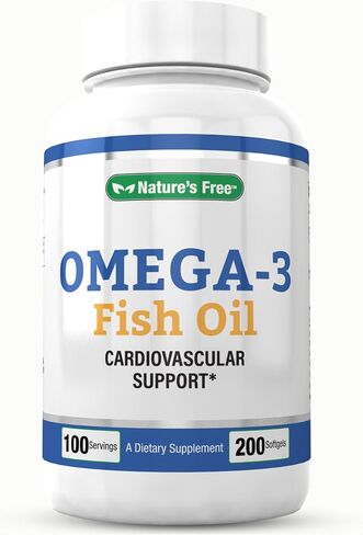 Nature's Free Omega 3 Fish Oil Triple Strength 2000mg 200 Softgels in Saudi Arabia