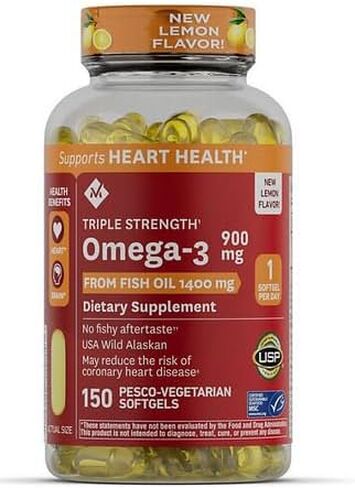 أوميغا 3 - كبسولات هلامية من زيت السمك ذات القوة الثلاثية، 150 قيراط. in Kuwait