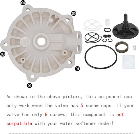 طقم دوار وختم قياسي جديد لمنقي المياه 7238468، صمامات التحكم في منقي المياه 3/4 بوصة متوافقة مع Whirlpool، Kenmore، EcoPure، GE، Morton، NorthStar in Kuwait