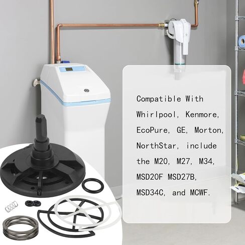 طقم دوار وختم قياسي جديد لمنقي المياه 7238468، صمامات التحكم في منقي المياه 3/4 بوصة متوافقة مع Whirlpool، Kenmore، EcoPure، GE، Morton، NorthStar in Kuwait
