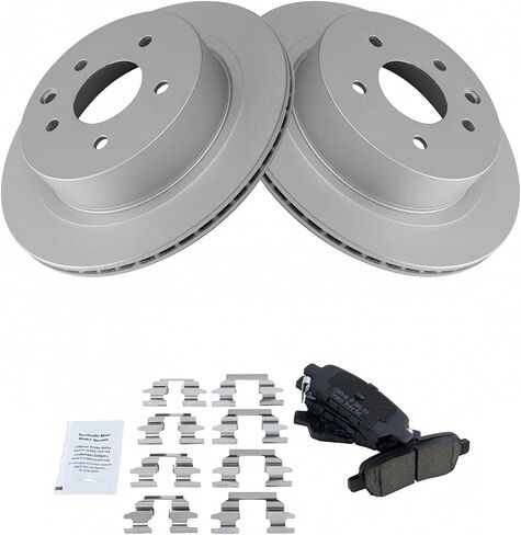 TRQ Rear Ceramic Disc Brake Pads & G-Coated Rotors Kit for Infiniti Nissan New in Saudi Arabia