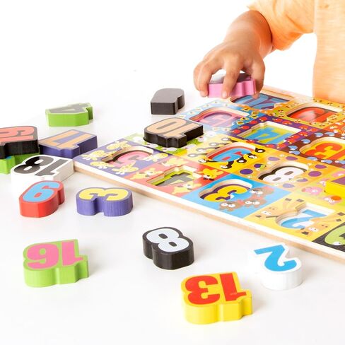 Melissa & Doug Jumbo ABC Wooden Chunky Puzzle (26 pcs) - Large Alphabet Puzzles, Wooden Puzzles For Toddlers And Kids Ages 3+ in Saudi Arabia