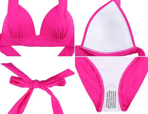 بدلة سباحة نسائية من قطعتين من Coastal Rose، طقم بيكيني بوش أب عميق على شكل حرف V، بدلة سباحة بكيني مثيرة منخفضة الارتفاع in Kuwait