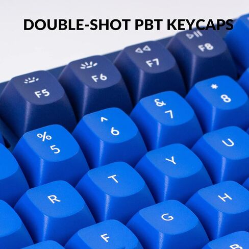 Keychron Q3 إصدار مقبض التبديل السلكي RGB ذو الإضاءة الخلفية باللون البني - الأزرق الداكن - A in Kuwait