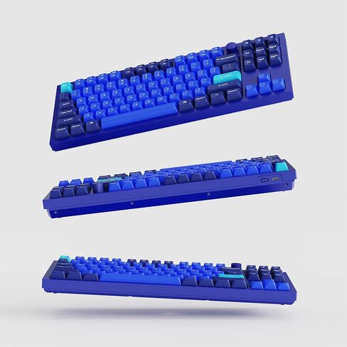 Keychron Q3 إصدار مقبض التبديل السلكي RGB ذو الإضاءة الخلفية باللون البني - الأزرق الداكن - A in Kuwait