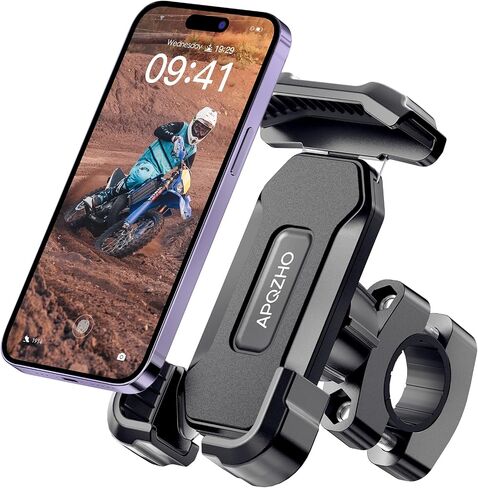 Motorcycle Phone Mount, Sport Bike Phone Holder Handlebar Compatible with 4.7''-6.8'' Cell Phone with Thick Case Phone Holder for iphone 15 14 13 12 11 Pro Max Samsung Anti-Shake Anti-Slid in Saudi Arabia