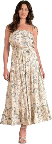 ELAN Women's Tie Strap Ruffled Maxi Dress in Saudi Arabia