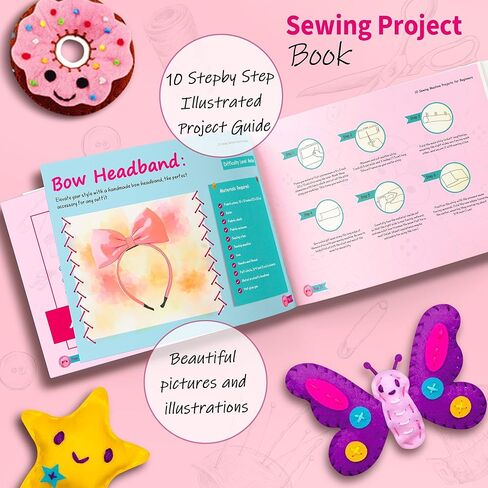 Portable Sewing Machine for Beginners, Mini Electric Sewing Machine 12 Built-in Stitch Patterns, 2 Speed with Foot Pedal & Sewing Kit, Easy DIY Household máquinas de coser for Kids Ages 8-12 in Kuwait