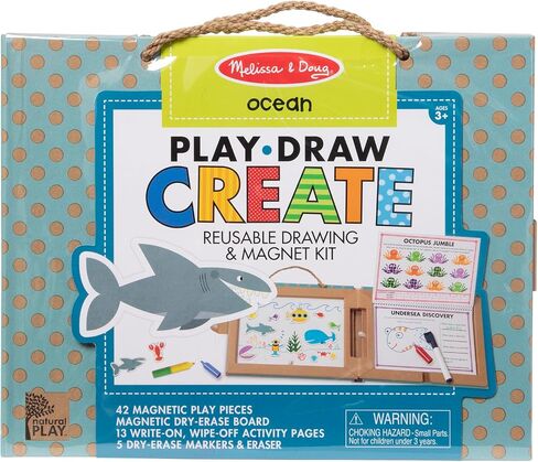 Melissa & Doug Play Draw Create Dinosaurs, Reusable Magnet & Drawing Kit in Kuwait