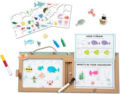 Melissa & Doug Play Draw Create Dinosaurs, Reusable Magnet & Drawing Kit in Kuwait