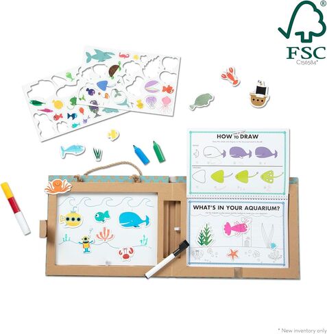 Melissa & Doug Play Draw Create Dinosaurs, Reusable Magnet & Drawing Kit in Kuwait